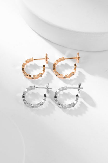 [Angela Jewellery]BEE LOVE DIAMOND HOOP EARRINGS