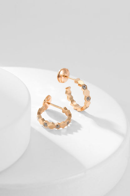 [Angela Jewellery]BEE LOVE DIAMOND HOOP EARRINGS