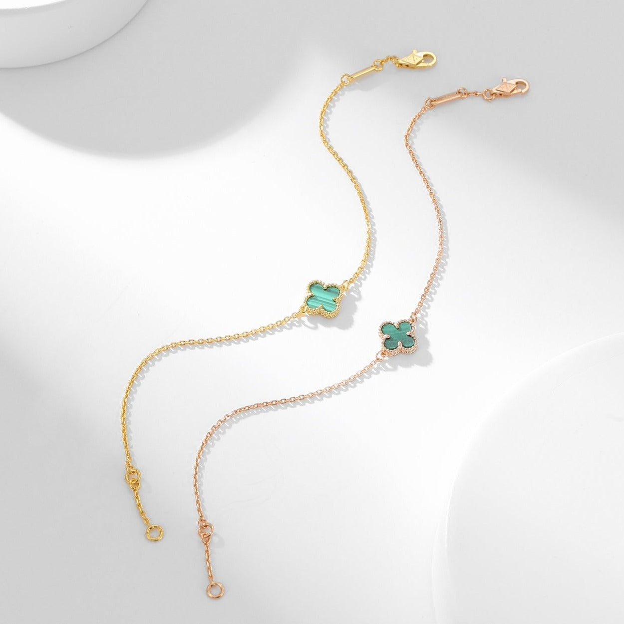 [Angela Jewellery]CLOVER BRACELET MALACHITE 1 MOTIF