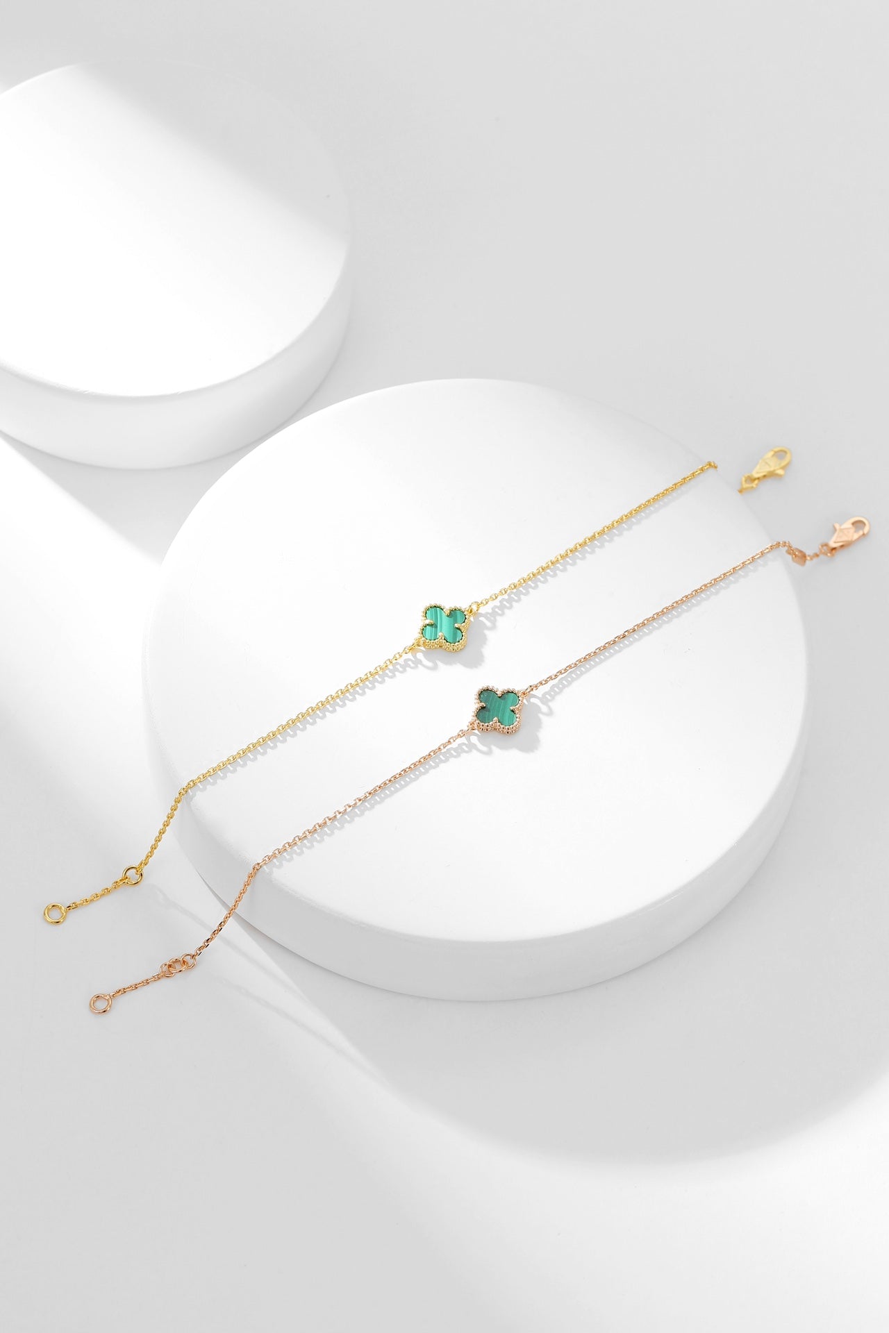 [Angela Jewellery]CLOVER BRACELET MALACHITE 1 MOTIF