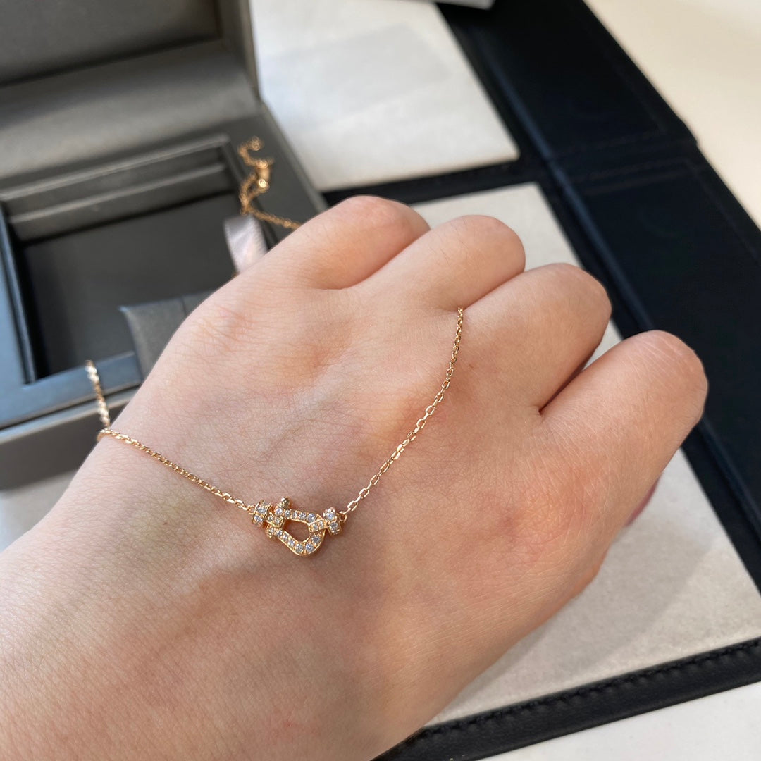 [Angela Jewellery]FORCE 10 DIAMOND PINK GOLD NECKLACE MINI MODEL