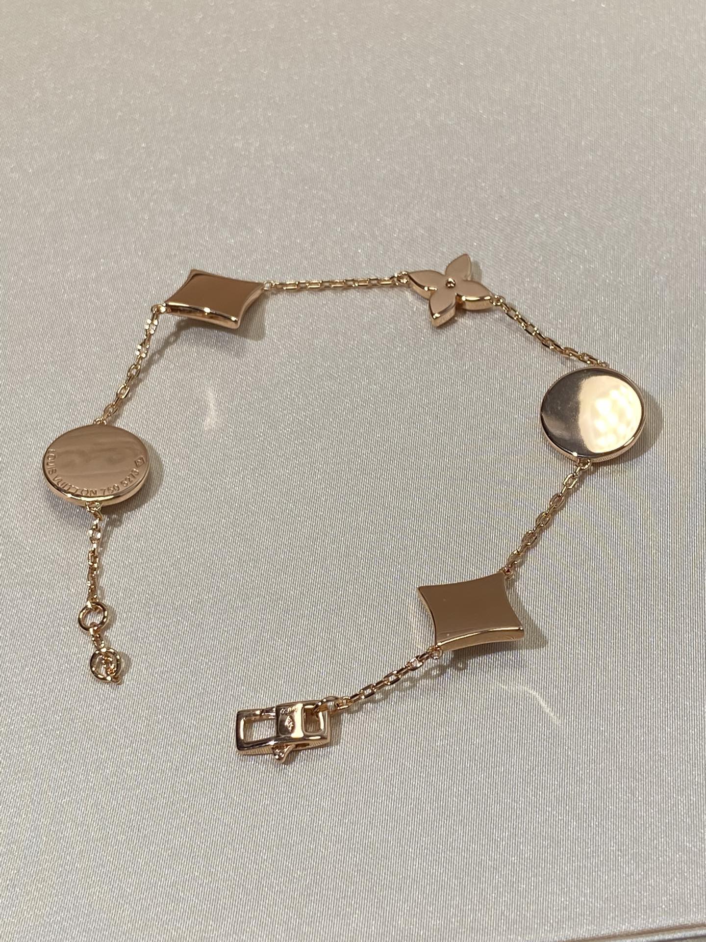 [Angela Jewellery]STAR AND SUN 5 MOTIF MOP PINK GOLD BRACELET