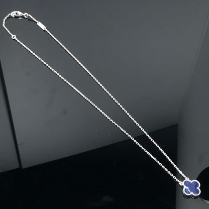 [Angela Jewellery]CLOVER PIETERSITE SILVER LONG NECKLACE