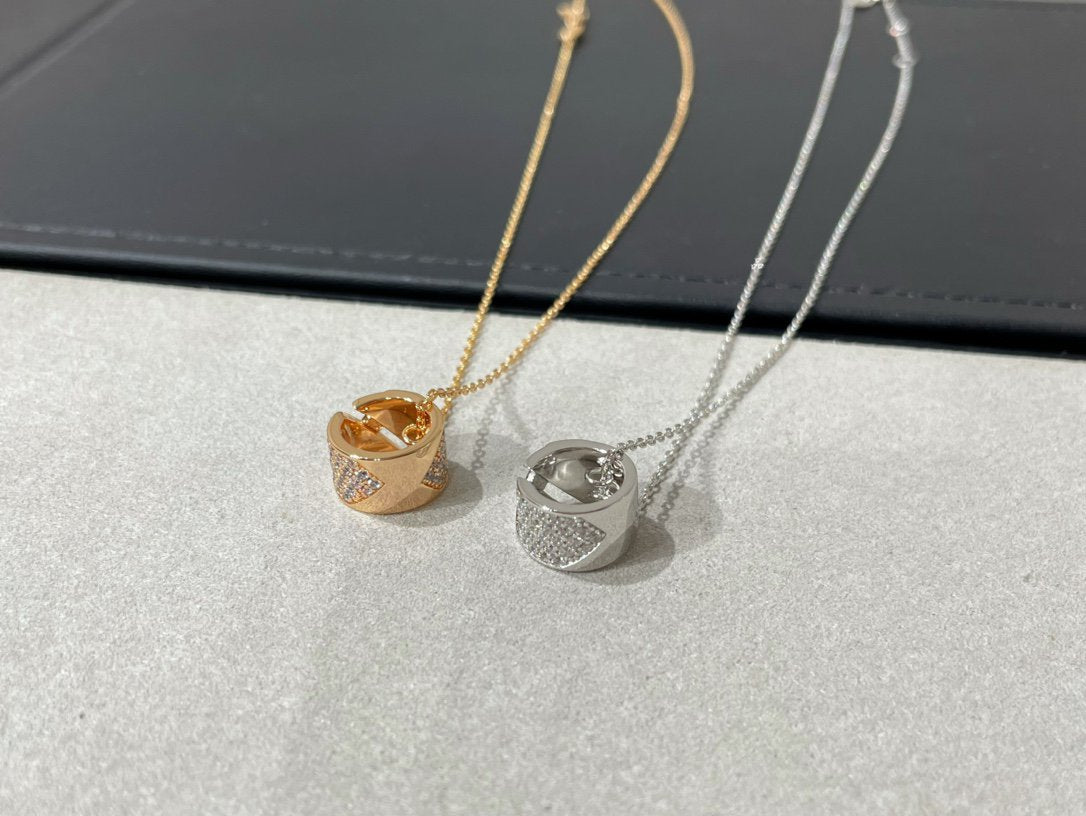 [Angela Jewellery]LIENS EVIDENCE DIAMOND PAVED NECKLACE