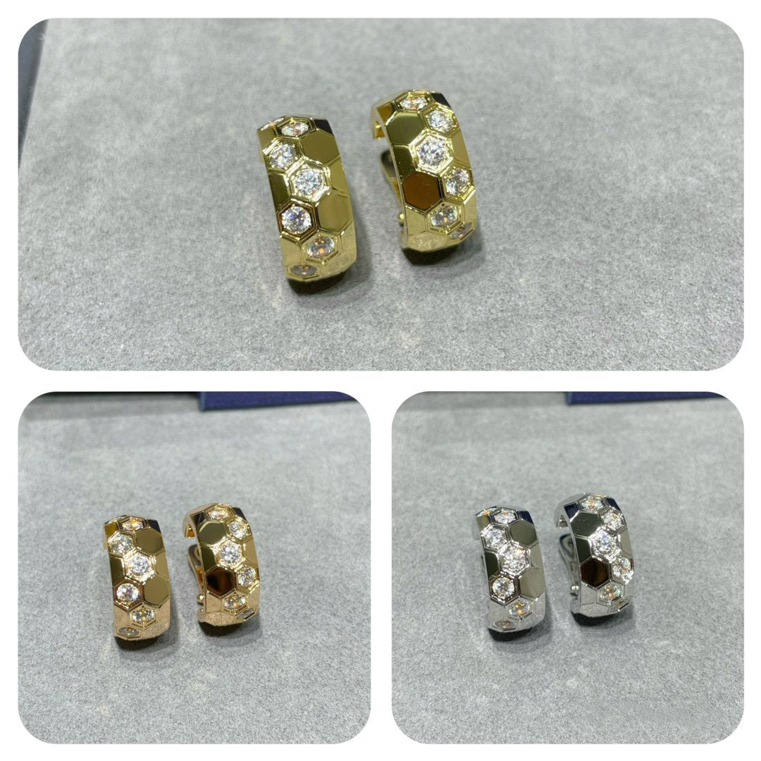 [Angela Jewellery]BEE LOVE DIAMOND HOOP EARRINGS