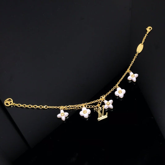 [Angela Jewellery]LOGO 6 MOTIF STAR AND SUN GOLD BRACELET