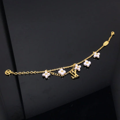 [Angela Jewellery]LOGO 6 MOTIF STAR AND SUN GOLD BRACELET