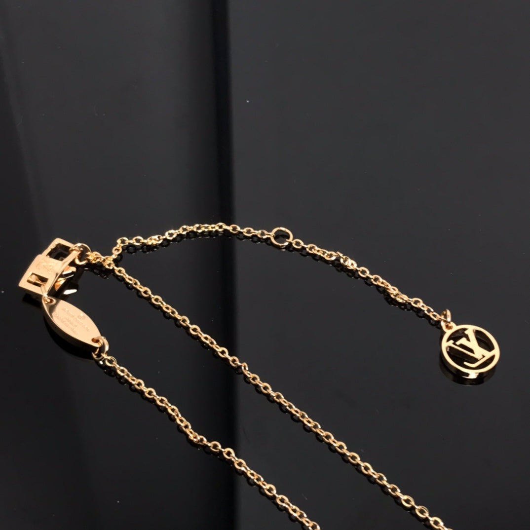 [Angela Jewellery]COLOR BLOSSOM PINK MOP SUN GOLD NECKLACE