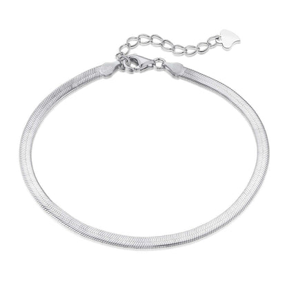 Angela Jewelry]Flat Snake Bone Chain Blade Necklace