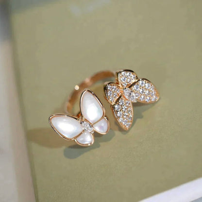 [Angela Jewellery]TWIN BUTTERFLY DIAMOND MOP RING