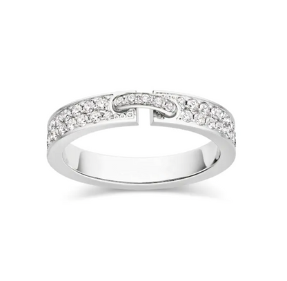 [Angela Jewellery]ALLIANCE LIENS VIDENCE PAVED DIAMOND 4MM RING