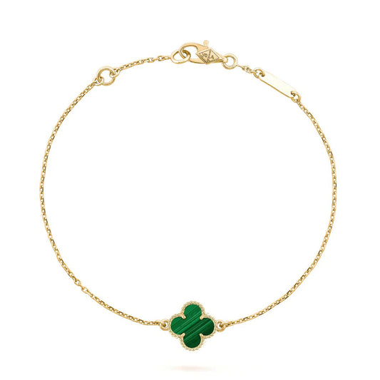 [Angela Jewellery]CLOVER BRACELET MALACHITE 1 MOTIF