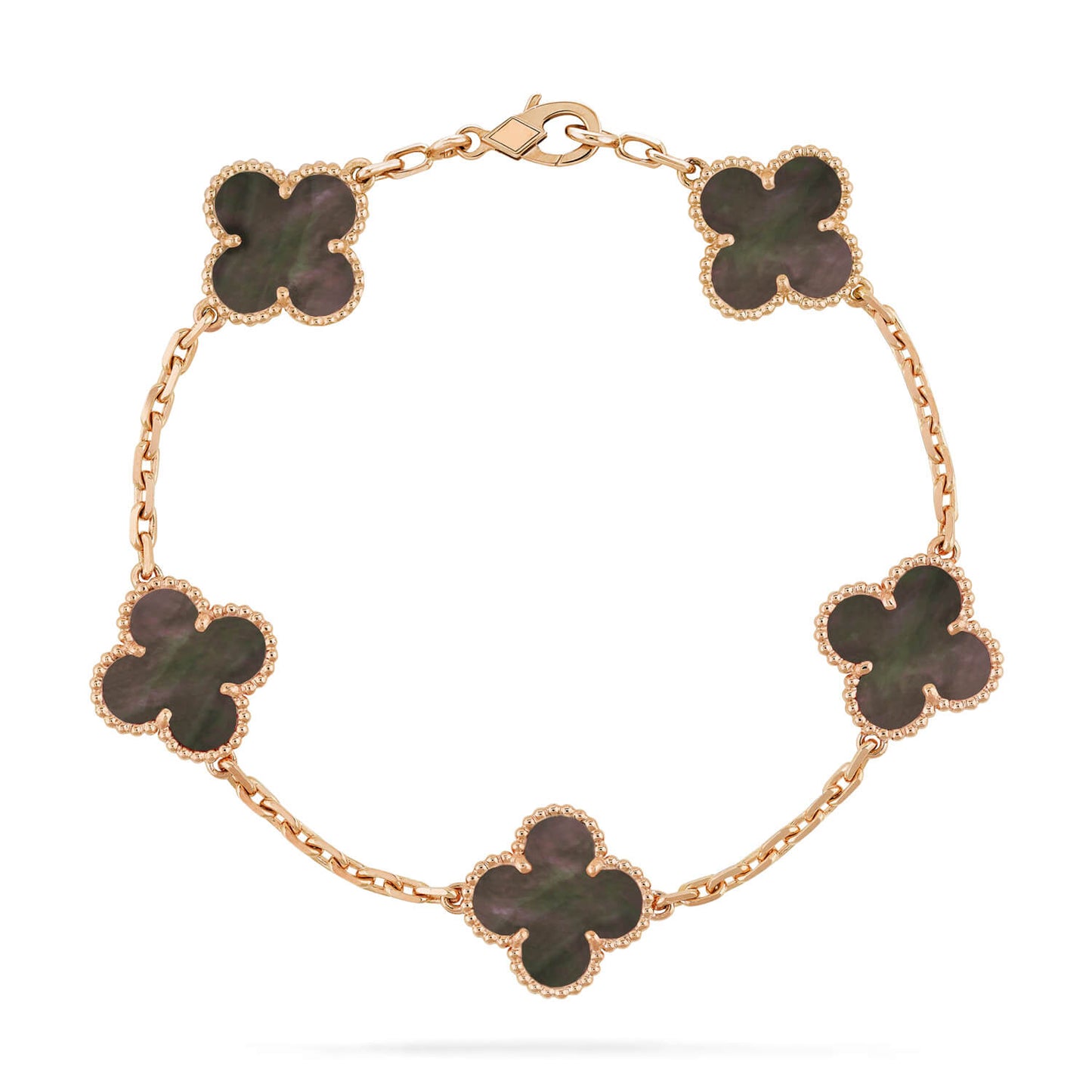 [Angela Jewellery]CLOVER 5 MOTIF GRAY MOP  BRACELET