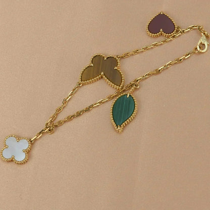 [Angela Jewellery]LUCKY SPRING 5 MOTIF GOLD BRACELET