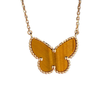 [Angela Jewellery] TIGER__ EYE BUTTERFLY NECKLACE