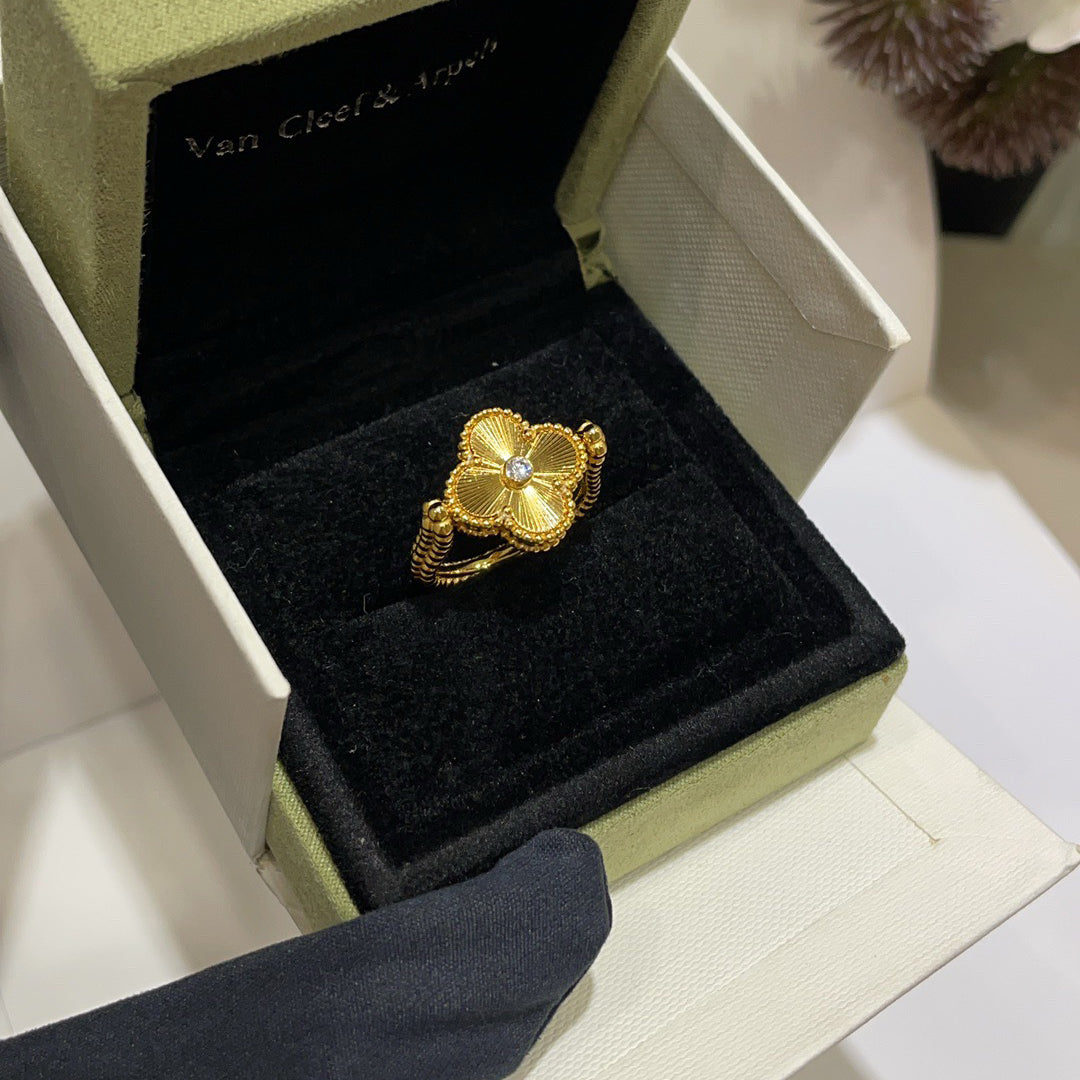 [Angela Jewellery]CLOVER RIVERSIBLE BLUE AGATE RING