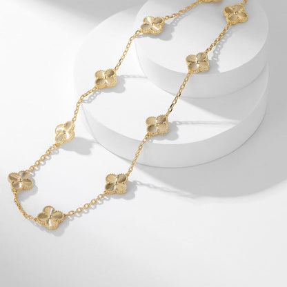 [Angela Jewellery]CLOVER 10 MOTIFS LASER NECKLACE