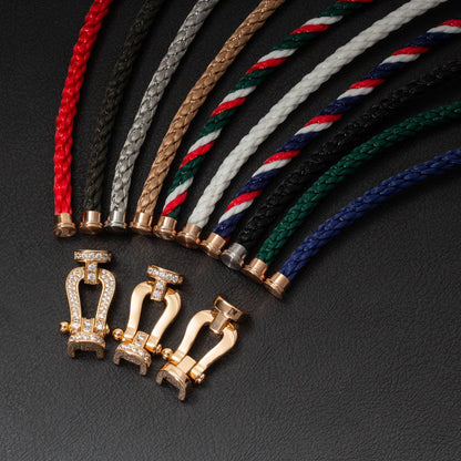 [Angela Jewellery]FORCE LARGE HORSESHOE HALF DIAMOND BRACELET GOLD