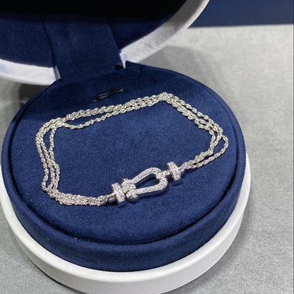 [Angela Jewellery]FORCE SMALL HORSESHOE  DIAMOND CHAIN ROPE BRACELET