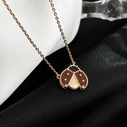 [Angela Jewellery]LUCKY  CARNELIANS LADYBUG NECKLACE