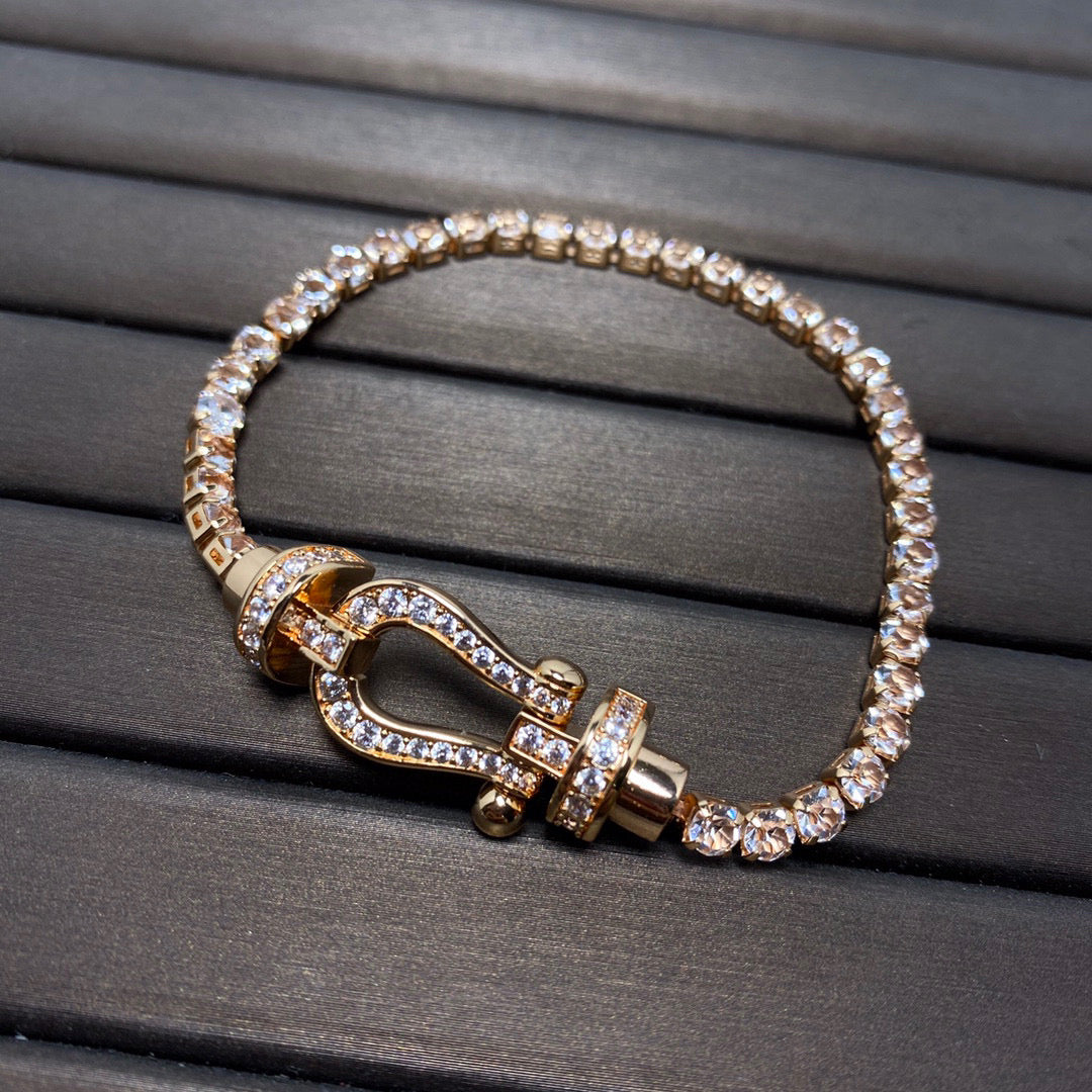 [Angela Jewellery]FORCE  LARGE HORSESHOE FULL DIAMOND TENNIS BRACELET