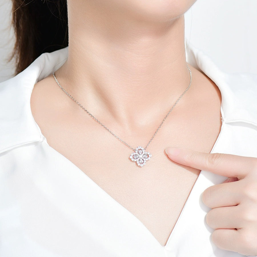 [Angela Jewellery]LOOP NECKLACE FULL MOTIF DIAMOND 16MM MULTIPLE COLORS