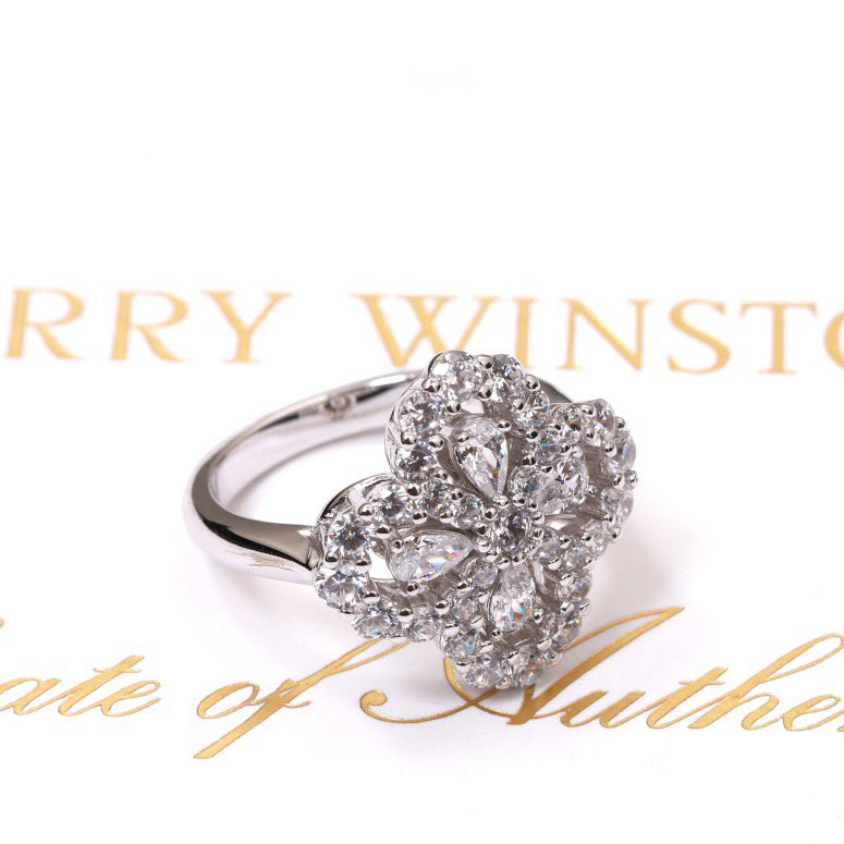 [Angela Jewellery]LOOP RING FULL MOTIF DIAMOND 16MM SILVE