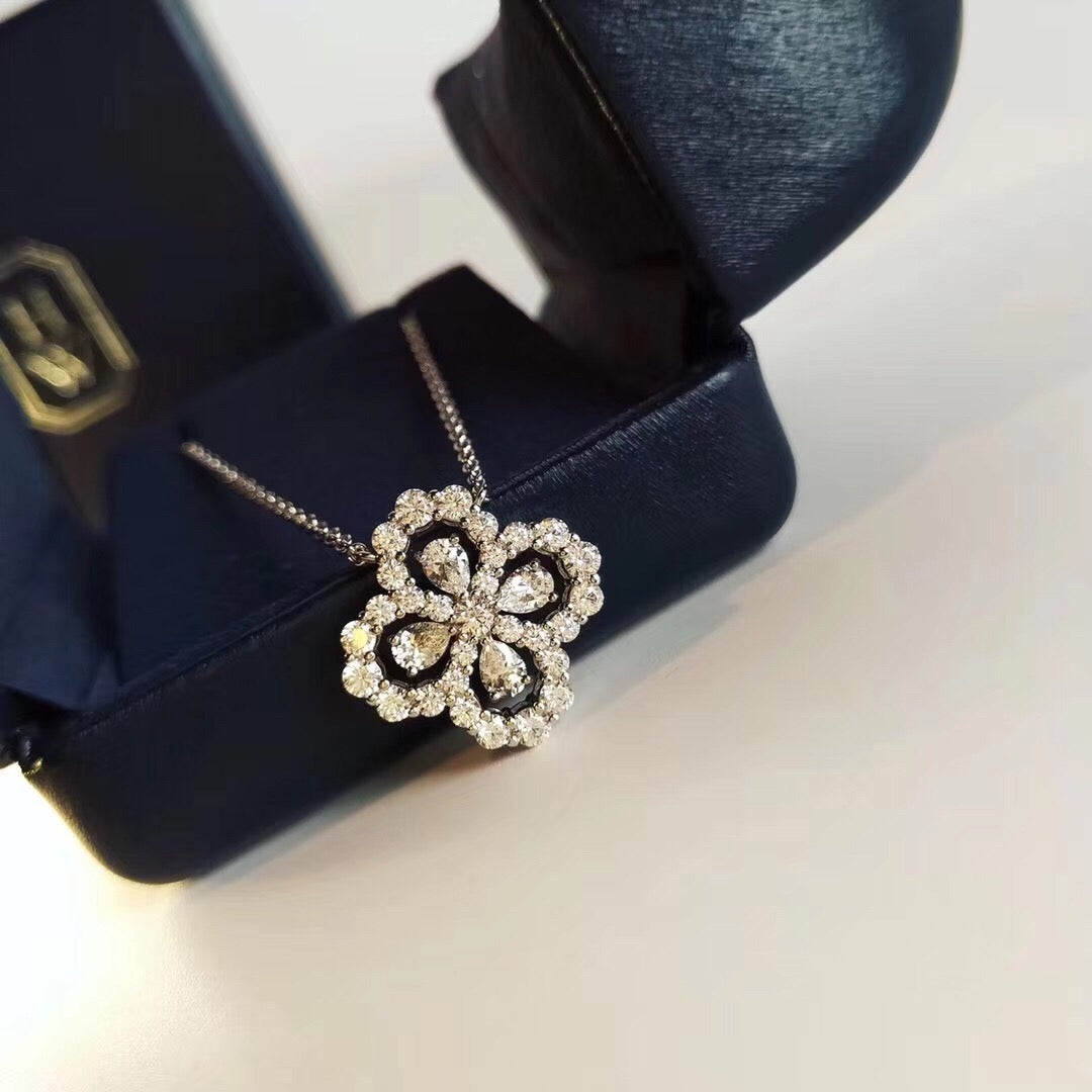 [Angela Jewellery]LOOP NECKLACE FULL MOTIF DIAMOND 16MM MULTIPLE COLORS