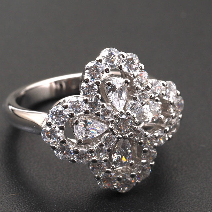 [Angela Jewellery]LOOP RING FULL MOTIF DIAMOND 16MM SILVE