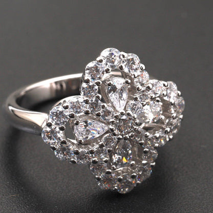 [Angela Jewellery]LOOP RING FULL MOTIF DIAMOND 16MM SILVE