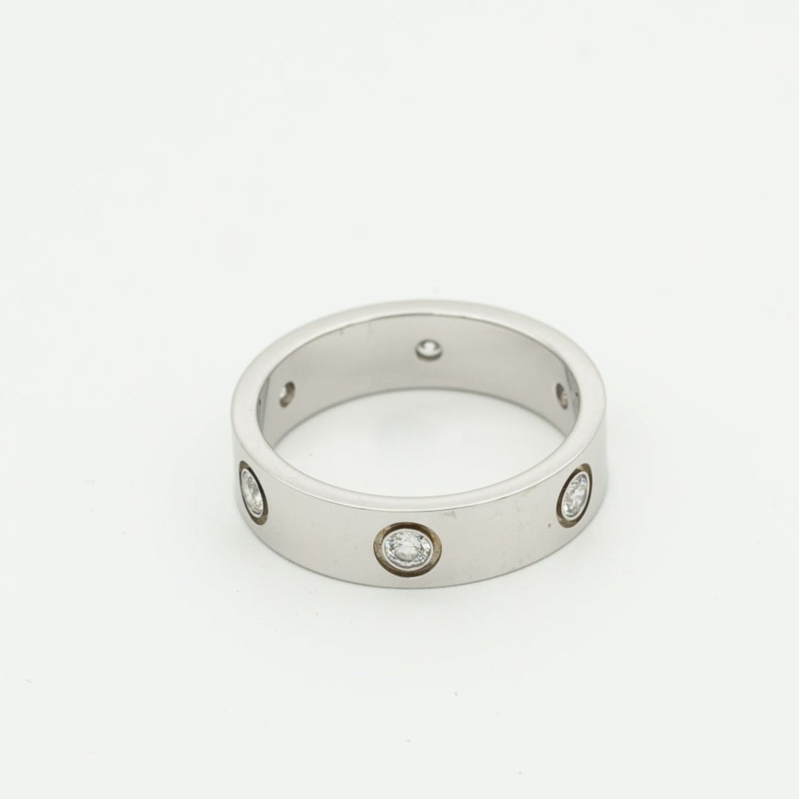 [Angela Jewellery]LOVE RING 5.5MM 6 DIAMONDS SILVER