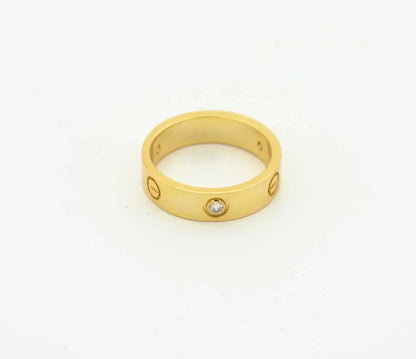 [Angela Jewellery]LOVE RING 4MM 1 DIAMOND GOLD
