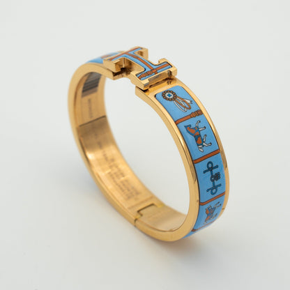 [Angela Jewellery]H PINK GOLD BRACELET BLUE CERAMIC