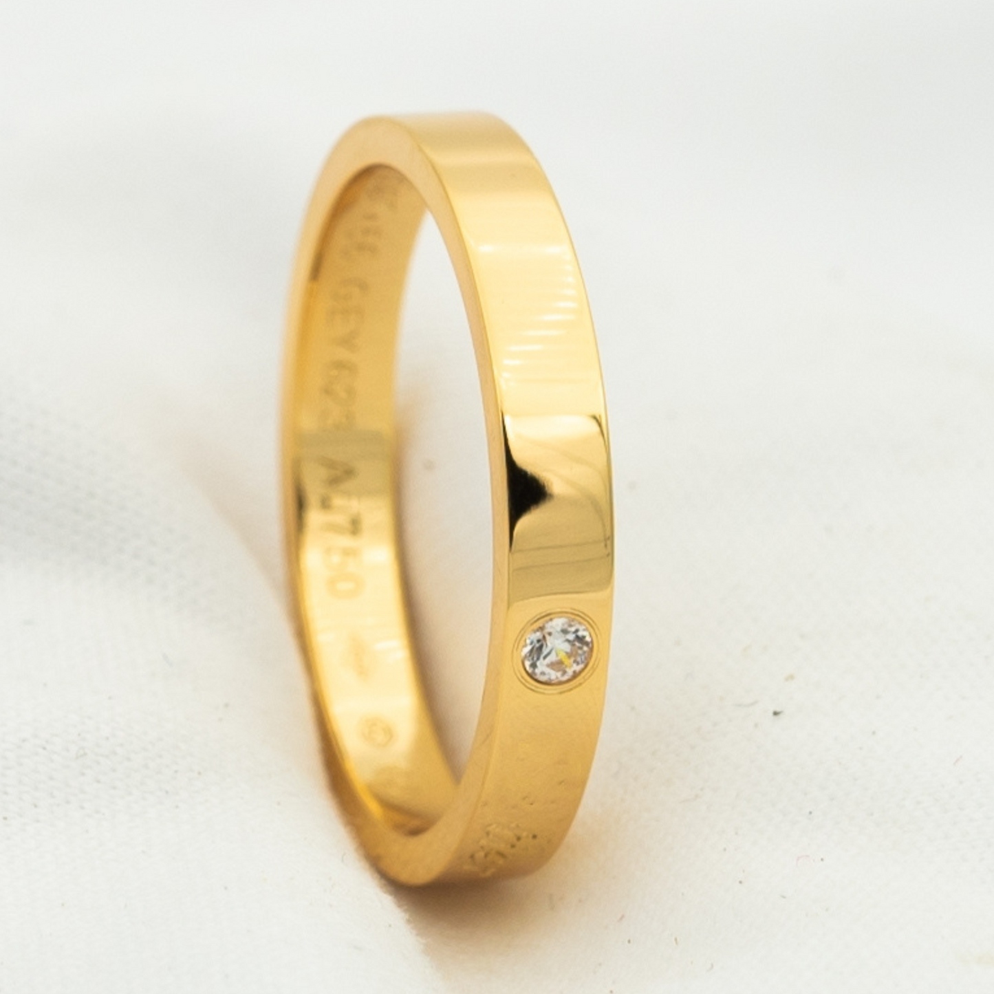 [Angela Jewellery]LOVE RING 4MM 1 DIAMOND
