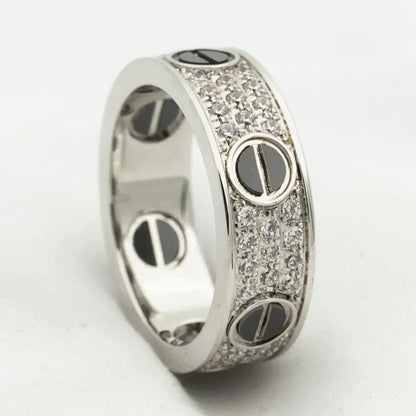 [Angela Jewellery]LOVE RING 5.5MM DIAMONDS PAVED CERAMIC