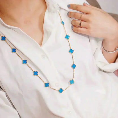 [Angela Jewellery]CLOVER 20 MOTIFS TURQUOISE GOLD