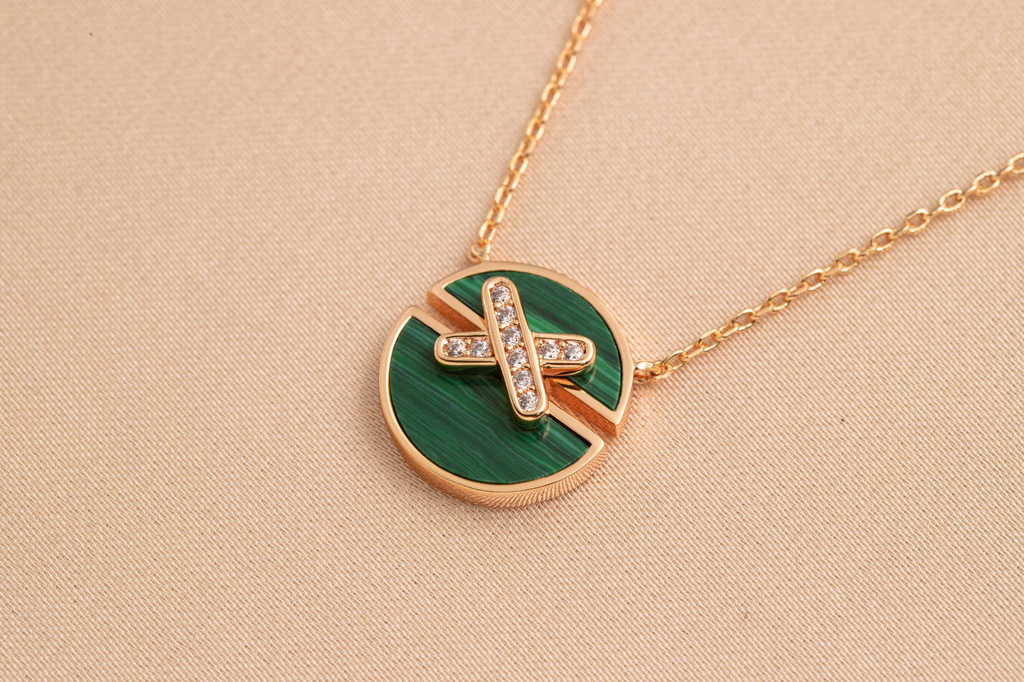 [Angela Jewellery]JEUX DE PINK GOLD DIAMOND NECKLACE
