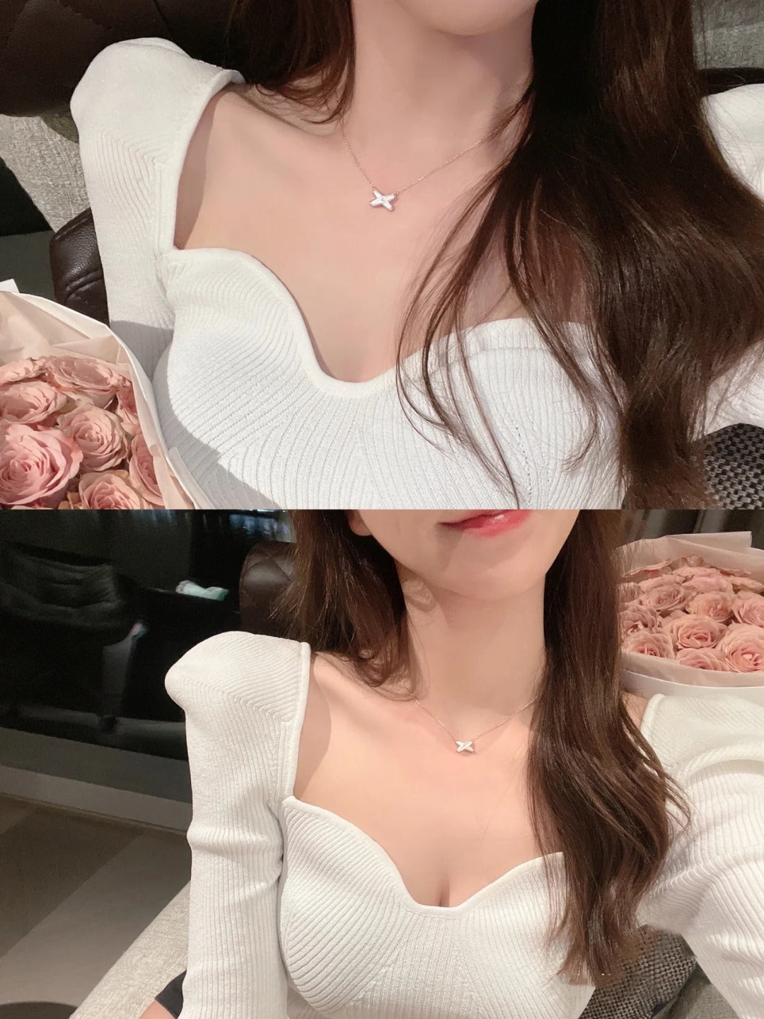 [Angela Jewellery]JEUX DE NECKLACE 1 DIAMOND