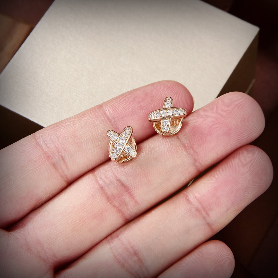 [Angela Jewellery]JEUX DE GOLD DIAMOND EARRINGS