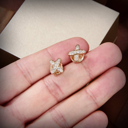 [Angela Jewellery]JEUX DE GOLD DIAMOND EARRINGS