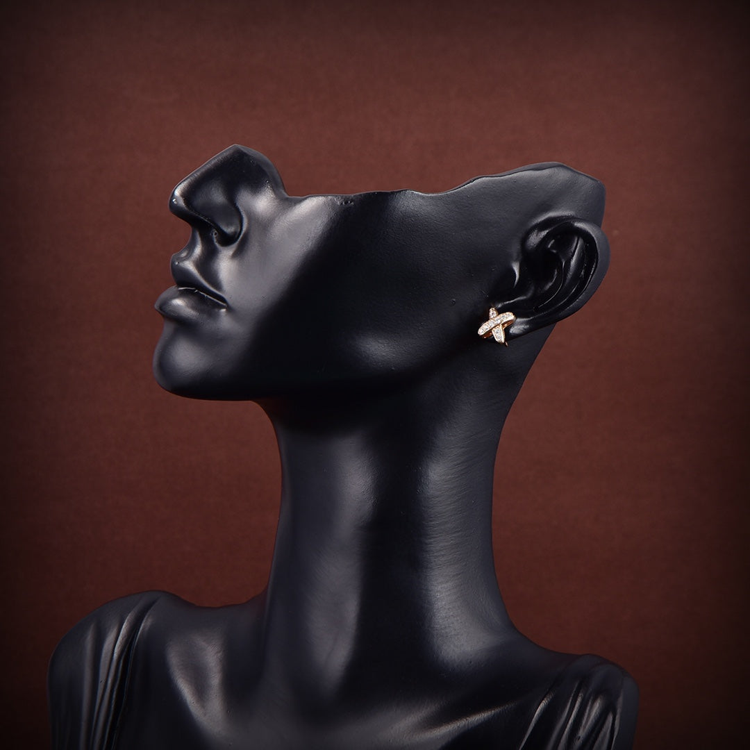 [Angela Jewellery]JEUX DE GOLD DIAMOND EARRINGS