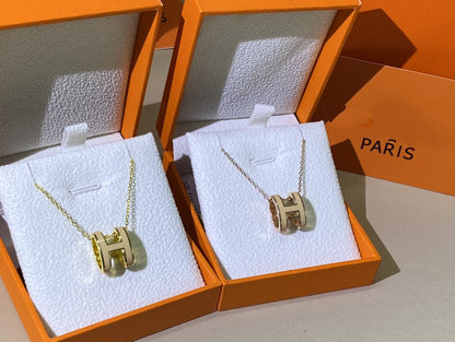 [Angela Jewellery]HM CLIC YELLOW ENAMEL GOLD NECKLACE