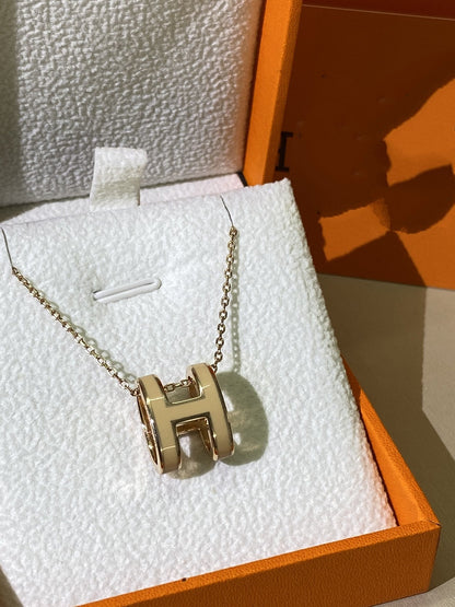 [Angela Jewellery]HM CLIC YELLOW ENAMEL GOLD NECKLACE