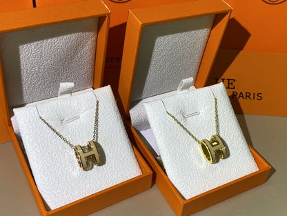 [Angela Jewellery]HM CLIC YELLOW ENAMEL GOLD NECKLACE