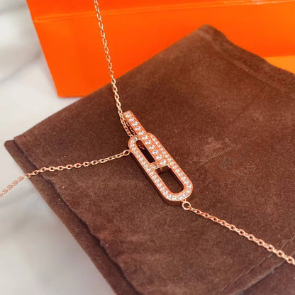 [Angela Jewellery]HM NECKLACE PLATINUM ROSE GOLD DIAMOND