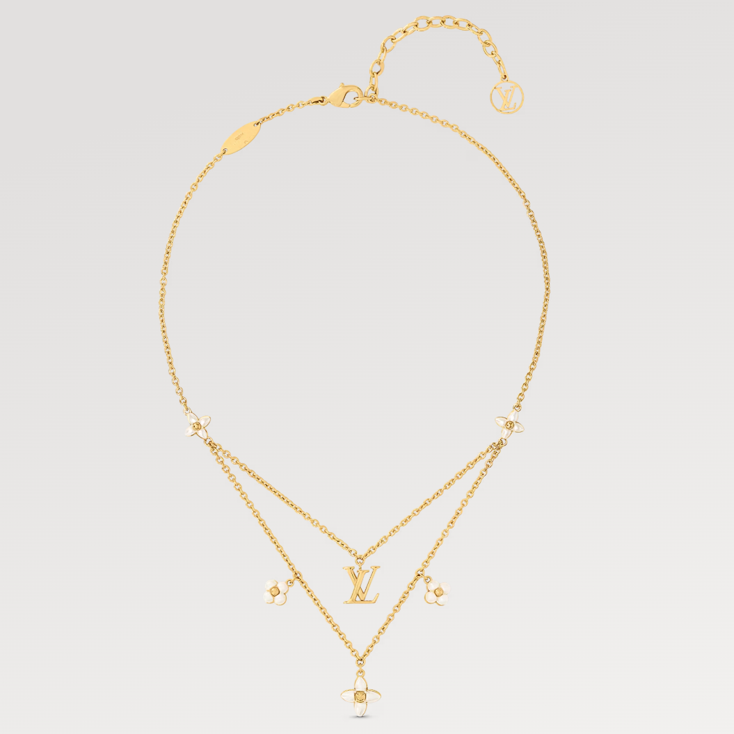 [Angela Jewellery]FLOWERGRAM GOLD MOP DOUBLE ROW NECKLACE