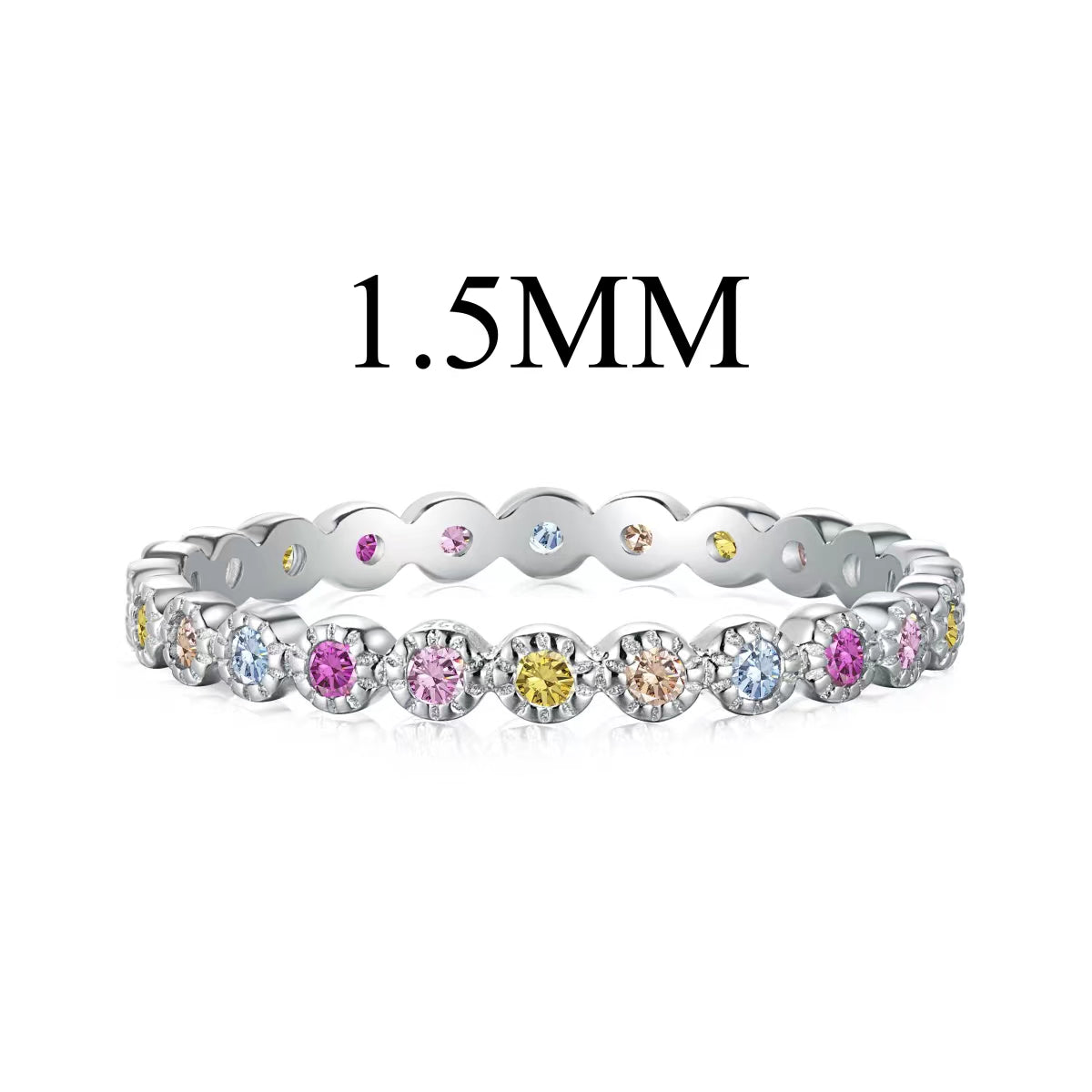 Angela Jewelry]Radiant Sparkling Round Cut Daily Ring
