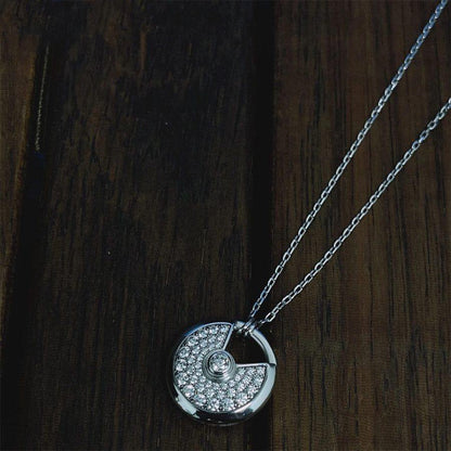 [Angela Jewellery]AMULETTE SILVER FULL DIAMOND NECKLACE