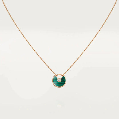 [Angela Jewellery]AMULETTE ROSE GOLD MALACHITE NECKLACE