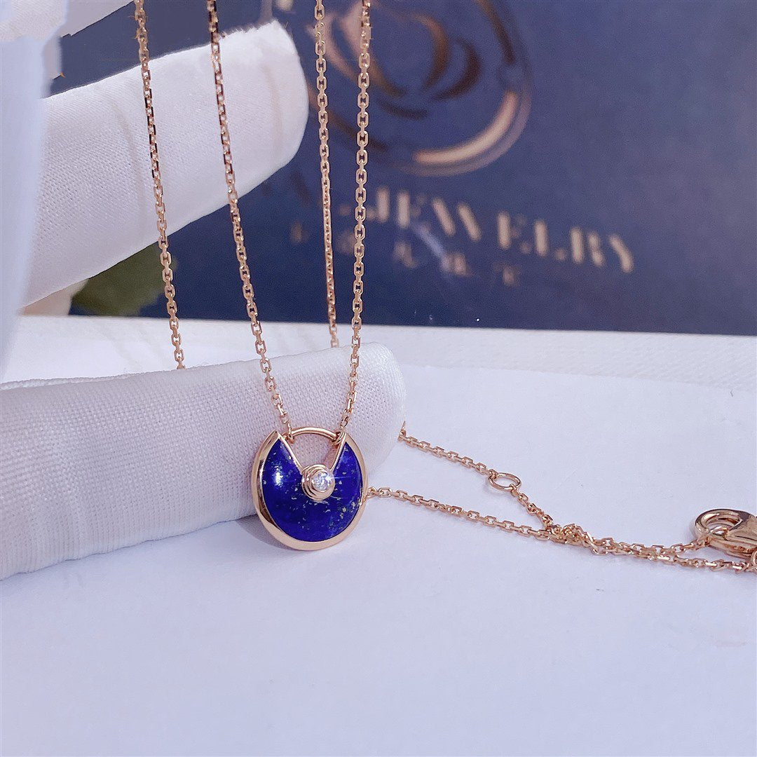 [Angela Jewellery]AMULETTE ROSE GOLD AGATE NECKLACE